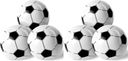 Miniatura 9 de LovesTown 3 pelotas de fútbol inflables, bolas de playa grandes de 12 pulgadas para decoraciones de fiesta de fútbol, recuerdos de fiesta