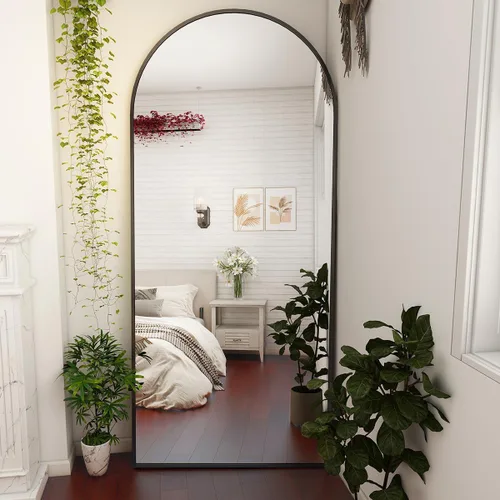 Miniatura 13 de Alpen Espejo arqueado de longitud completa, espejo de suelo con soporte, espejos de 59 x 16 pulgadas para decoración del hogar, espejos de cuerpo