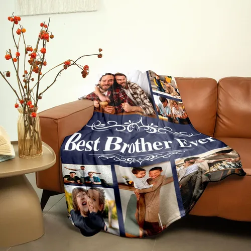 Miniatura 34 de Manta personalizada con foto/texto, manta con imagen personalizada, regalos de amor, regalos personalizados para parejas para novio, novia, esposa
