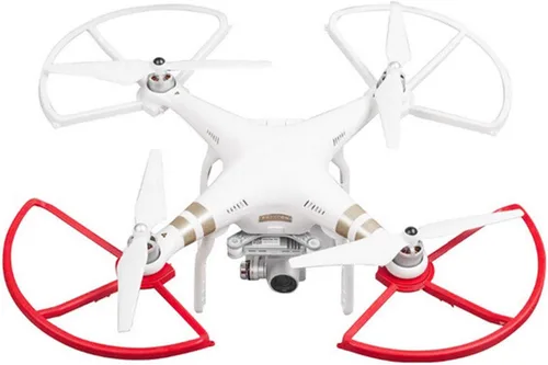 Miniatura 3 de DGZZI Protector de hélice para Phantom 3, color rojo y blanco