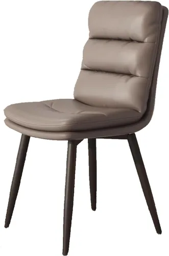 Miniatura 11 de Upholstered Dining Chairs Set of 4, Leather Kitchen Chair with Metal Legs, Dining Room Kitchen Chair with Back for Brown