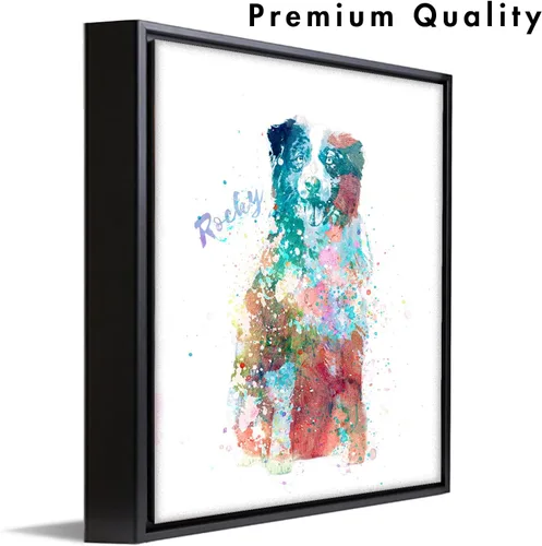 Miniatura 3 de Personal-Prints Regalo de arte personalizado para pared de perro, impresión artística moderna personalizada única de estilo acuarela La raza