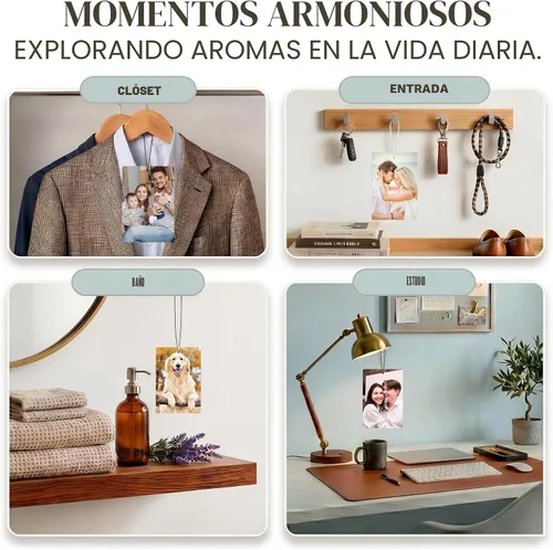 Miniatura 6 de Ambientador personalizado para automóvil, ambientadores personalizados, ambientador personalizado con foto de doble cara, para armario, baño