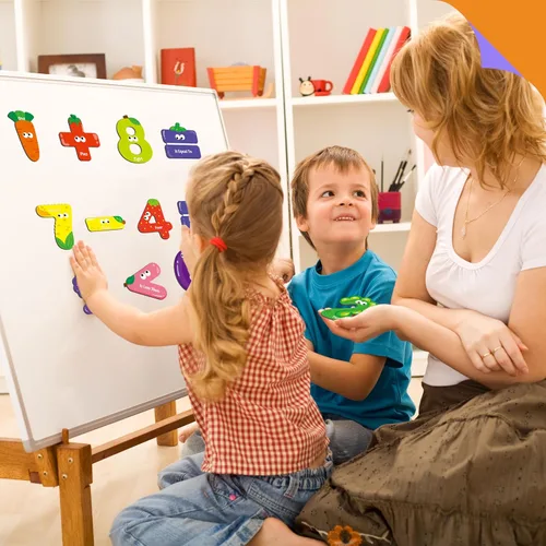 Miniatura 7 de Números magnéticos y símbolos matemáticos, herramienta de aprendizaje educativo para niños, reconocimiento matemático, 25 imanes que incluyen 20