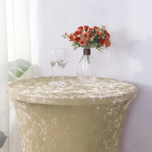 Miniatura 5 de Efavormart - Funda para mesa de cóctel, color beige