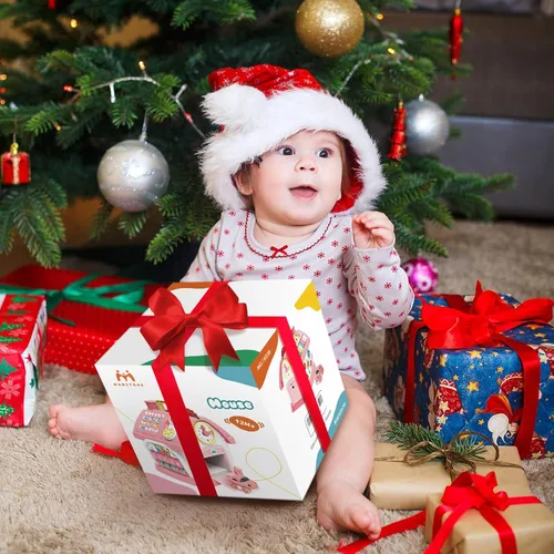 Miniatura 6 de Marstone Juguetes para Niños Pequeños para Regalos de Niñas de 1 Año: Primeros Regalos de 1er Cumpleaños para Niñas y Niños, Casa de Aprendizaje Rosa