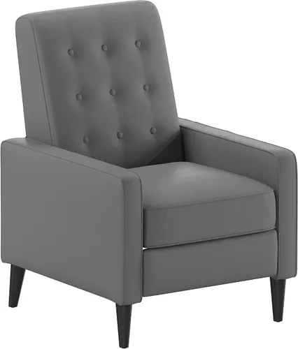 Miniatura 13 de Flash Furniture Erza LeatherSoft - Silla reclinable con botones copetudos, moderna de mediados de siglo para uso residencial y comercial