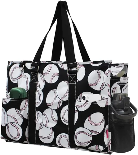NGIL Bolsa de mano con cremallera y bolsillos exteriores para mujeres trabajadoras, profesores, enfermeras y madres, diseño en Estados Unidos