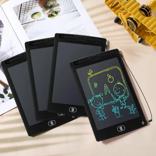 Miniatura 7 de Zhehao 32 tabletas de escritura LCD para niños a granel de 8.5 pulgadas, tablero de garabatos colorido borrable, juguete educativo, regalo de Negro