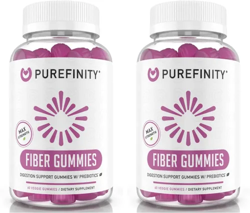 Miniatura 8 de PUREFINITY Gomitas de fibra para adultos con inulina FOS de raíz de achicoria, suplemento prebiótico sin azúcar para digestión diaria y apoyo al