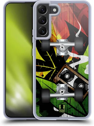 Head Case Designs Reggae Skateboards Gel Case [Military Grade Protection] Compatible with Samsung Galaxy S22+ 5G and Compatible with MagSafe