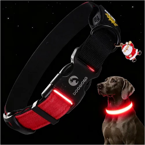Miniatura 14 de DOGWONG Collar de perro con luz LED para Halloween, recargable e impermeable, collares de perro iluminados para otoño para caminar por la noche