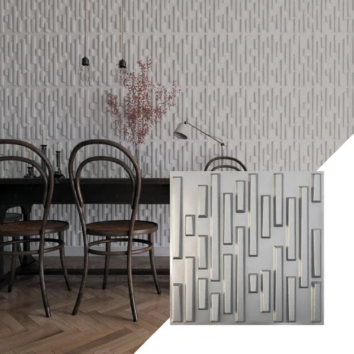 Miniatura 11 de Ekena Millwork 19 5/8 pulgadas de ancho x 19 5/8 pulgadas de alto, ladrillo escalonado EnduraWall decorativo 3D, cobre envejecido