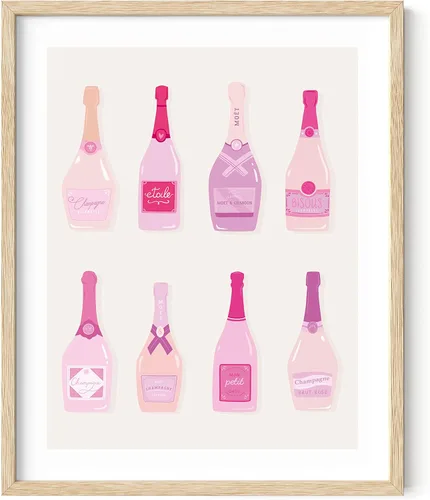 Miniatura 60 de Haus & Hues - Póster rosa con impresión de guepardo para decoración de pared de habitación, decoración artística para pared, sin marco, diseño