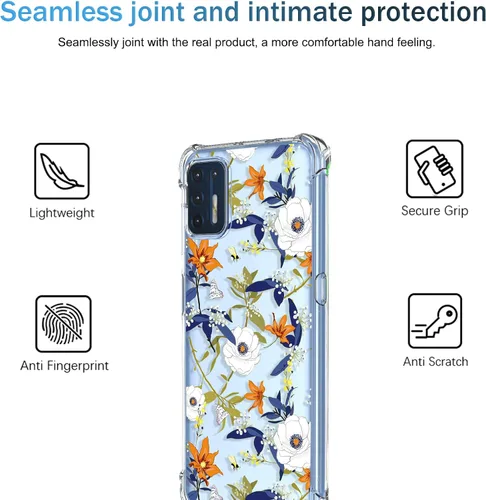 Miniatura 3 de Funda para Moto G Stylus 2021 4G Clear Flower Funda de teléfono TPU suave a prueba de golpes, antiarañazos, funda protectora para Motorola G Stylus