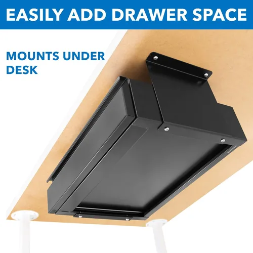 Miniatura 7 de Mount-It! Kit de cajón extraíble para debajo del escritorio con estante para laptop y tablet, organizador de almacenamiento de oficina, se monta