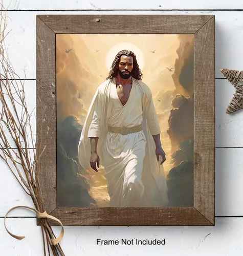 Miniatura 8 de Arte de pared de Jesús para afroamericanos, póster de Jesucristo, inspiración, arte de pared cristiano y decoración para mujeres negras, hombres