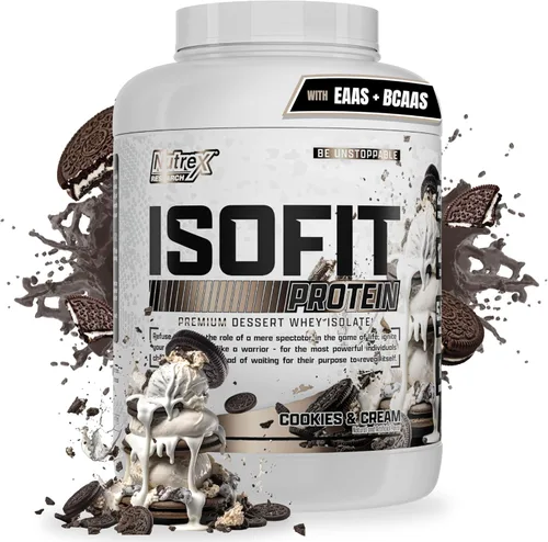 Miniatura 14 de Nutrex Research IsoFit Proteína de suero de leche en polvo instantáneamente 100% aislado de proteína de suero Recuperación muscular, sin