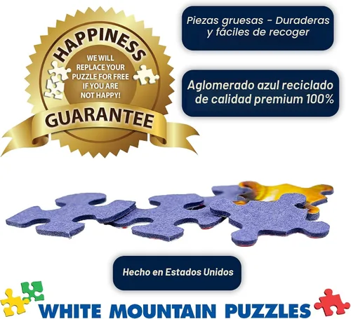 Miniatura 6 de White Mountain Rompecabezas de 500 piezas de Navidad y vacaciones de invierno para niños y adultos mayores 61x45,7 cm piezas grandes - Visitando