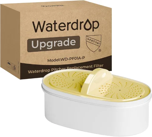 Waterdrop PF01A-P - Filtros de repuesto certificados NSF 53 y 42 y 372, para jarra y dispensador Waterdrop que reduce el plomo, PFAS, PFOA/PFOS,