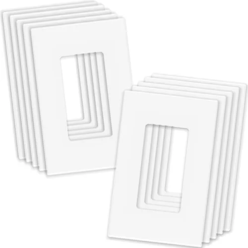 Miniatura 14 de Placas decorativas de pared sin tornillos de 1 gang, cubierta de placa frontal termoplástica irrompible de tamaño estándar para interruptor de En