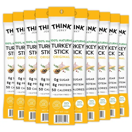 Miniatura 9 de Think Jerky Palitos de Carne de Res con Jalapeño, Sin Gluten y Sin Azúcar, Sin Nitratos, Apto para Keto y Paleo, Snack de Carne Alto en Proteínas