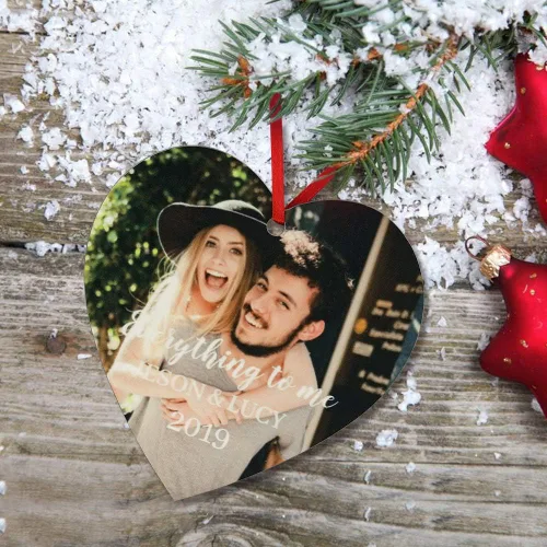 Miniatura 5 de Adornos de fotos de Navidad personalizados 2024 – Decoración de árbol de Navidad, adorno personalizado para colgar imagen familiar, decoración
