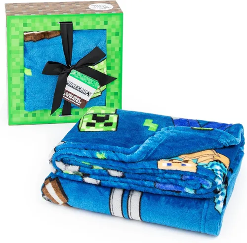 Miniatura 2 de Jay Franco Manta de Minecraft con caja de regalo - Manta de felpa mide 46 x 60 pulgadas - Ropa de cama de forro polar súper suave edición especial
