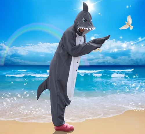 Miniatura 5 de WOTOGOLD pijamas disfraz en forma de tiburón para adulto, ideal para Cosplay