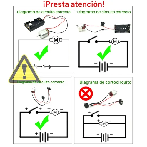 Miniatura 2 de EUDAX Juego de 6 motores de corriente continua, mini motor eléctrico para pasatiempos de 3V -12V 25000 RPM, fuerte magnético con hélice de eje, 2