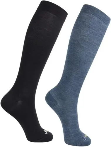 JAVIE - Calcetines de compresión graduados de 80 % lana merino ultra suaves de 15 a 20 mmHg para mujeres y hombres