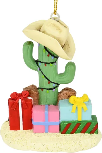 Miniatura 6 de Tree Buddees Árbol de Navidad de cactus con botas de vaquero, sombreros de vaquero y adornos de regalos