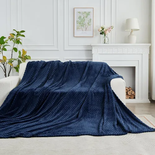Miniatura 11 de FY FIBER HOUSE Manta de Vellón para Sofá 300GMS Súper Suave de Felpa Difusa Mantas y Cobijas para Sofá Cama Oficina, 40x50 Pulgadas, Beige