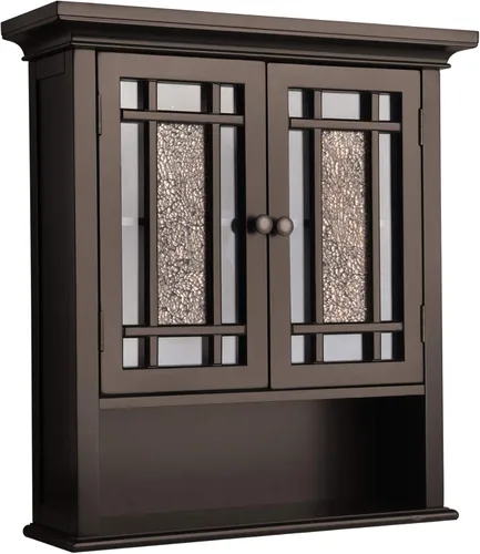 Teamson Home Windsor - Gabinete de parede removível para sobre el inodoro con 1 estante fijo y 1 estante ajustable, 3 espacios de almacenamiento, 2