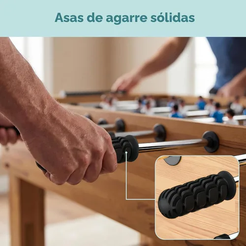 Miniatura 5 de SereneLife Mesa de futbolín de 48 pulgadas de tamaño competitivo, juego de fútbol arcade de altura ajustable para el hogar, sala de juegos, cueva
