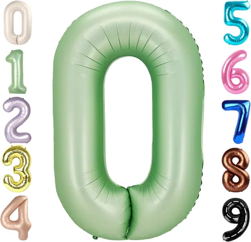 Miniatura 425 de Globos de números de 5 globos de 40 pulgadas, decoraciones de cumpleaños azules para niños y niñas, globos de números azul marino grandes