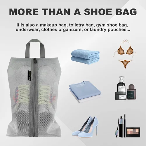 Miniatura 6 de Luvsusu Bolsas de zapatos esenciales de viaje, resistentes al agua, para hombres y mujeres, organizador portátil de almacenamiento de zapatos
