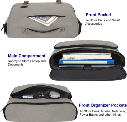 Miniatura 64 de MATEIN Bolsa tipo mensajero para hombres, mochila escolar para adolescentes, ligera de 17.3 pulgadas, maletín para laptop grande, bolsa cruzada