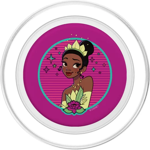 Miniatura 2 de Disney Princess Tiana 80s Glamour Portrait Pink PopSockets MagSafe PopGrip para iPhone