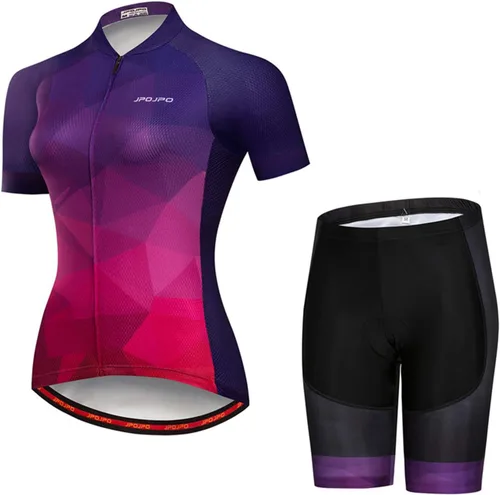 Miniatura 114 de Hotlion Conjuntos de camisetas de ciclismo para mujer, ropa de ciclismo de verano, trajes de bicicleta de carretera, ropa de ciclismo de manga corta