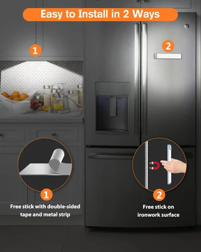 Miniatura 7 de Paquete de 2 lámparas de 30 luces LED con sensor de movimiento, ultradelgadas, inalámbricas y recargables, funcionamiento a batería, para usar Blanco