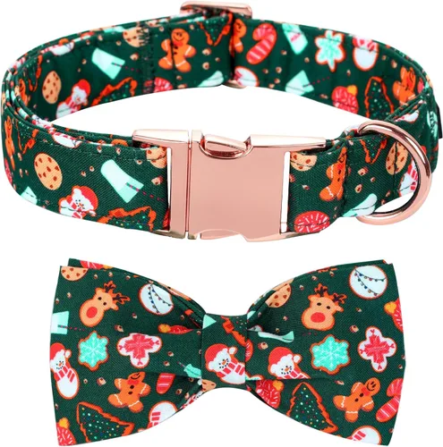 Miniatura 33 de Collar para perros - Rugby con flores Collar para mascotas con lazos para perros Corbatin para mascotas Collar para perros ajustable Collar