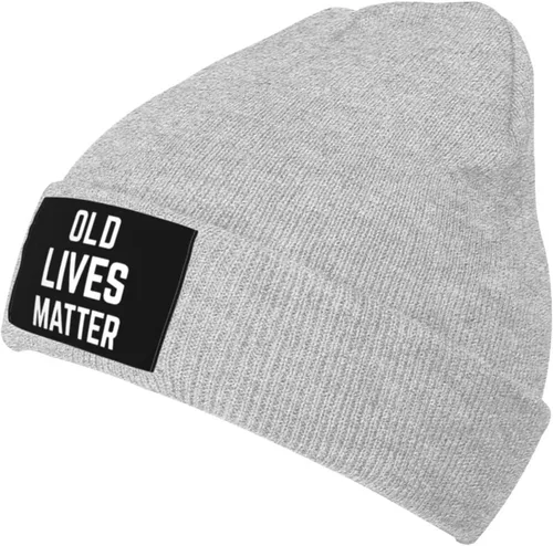 Miniatura 11 de Old Lives Matter Autumn and Winter Adult Warm and Cold Protection Elastic Soft Knitted Hat