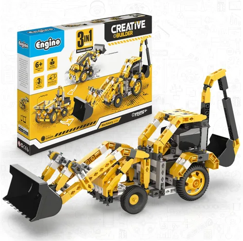 Miniatura 10 de Engino Creative Builder - Camión volquete 3 en 1, kit de construcción para niños a partir de 6 años, regalos para niños y niñas, juguetes