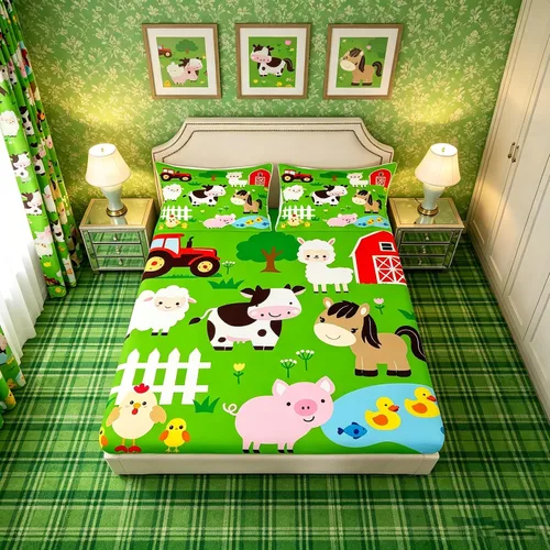 Miniatura 22 de Manfei Juego de sábana bajera de camuflaje de animales marinos, 2 piezas, diseño de camuflaje de tiburones y ballenas, con 1 funda de almohada