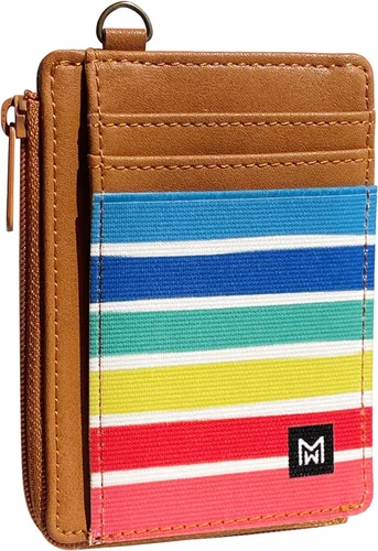 Miniatura 16 de Cartera Porta Tarjetas para Mujeres, Cartera delgada minimalista con bloqueo RFID, carteras de cuero, cartera elástica de bolsillo frontal