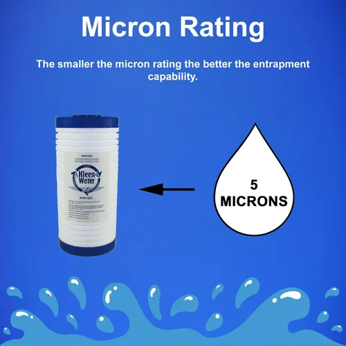 Miniatura 6 de KleenWater KW810EC Cartucho de repuesto para filtro de agua de sedimentos para toda la casa, 5 micras, 4.5 x 9.875 pulgadas (1 paquete)