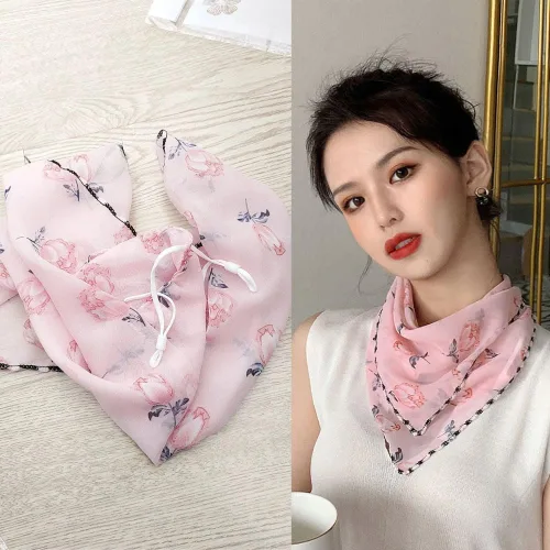 Miniatura 5 de Paquete de 2 bufandas con protección UV para el sol de verano con diseños para mujer, polaina refrescante para el cuello con bucles para las orejas