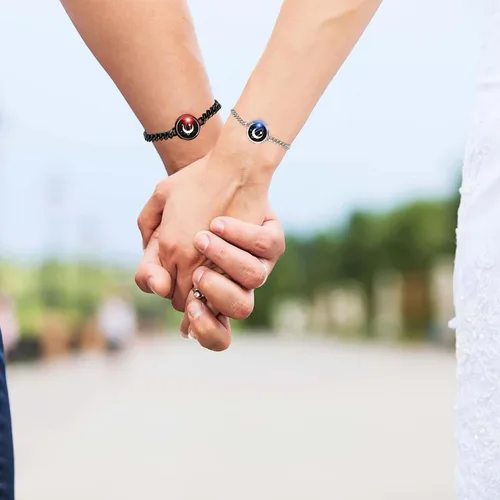 Miniatura 4 de EAOYAO Long Distance Touch Bracelets,Couples Bracelets, Remote Smart Matching Couples Bracelet for Couples Suitable for Long Distance Relationship