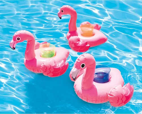 Miniatura 4 de Intex Portavasos inflables de flamenco flotante, paquete de 3